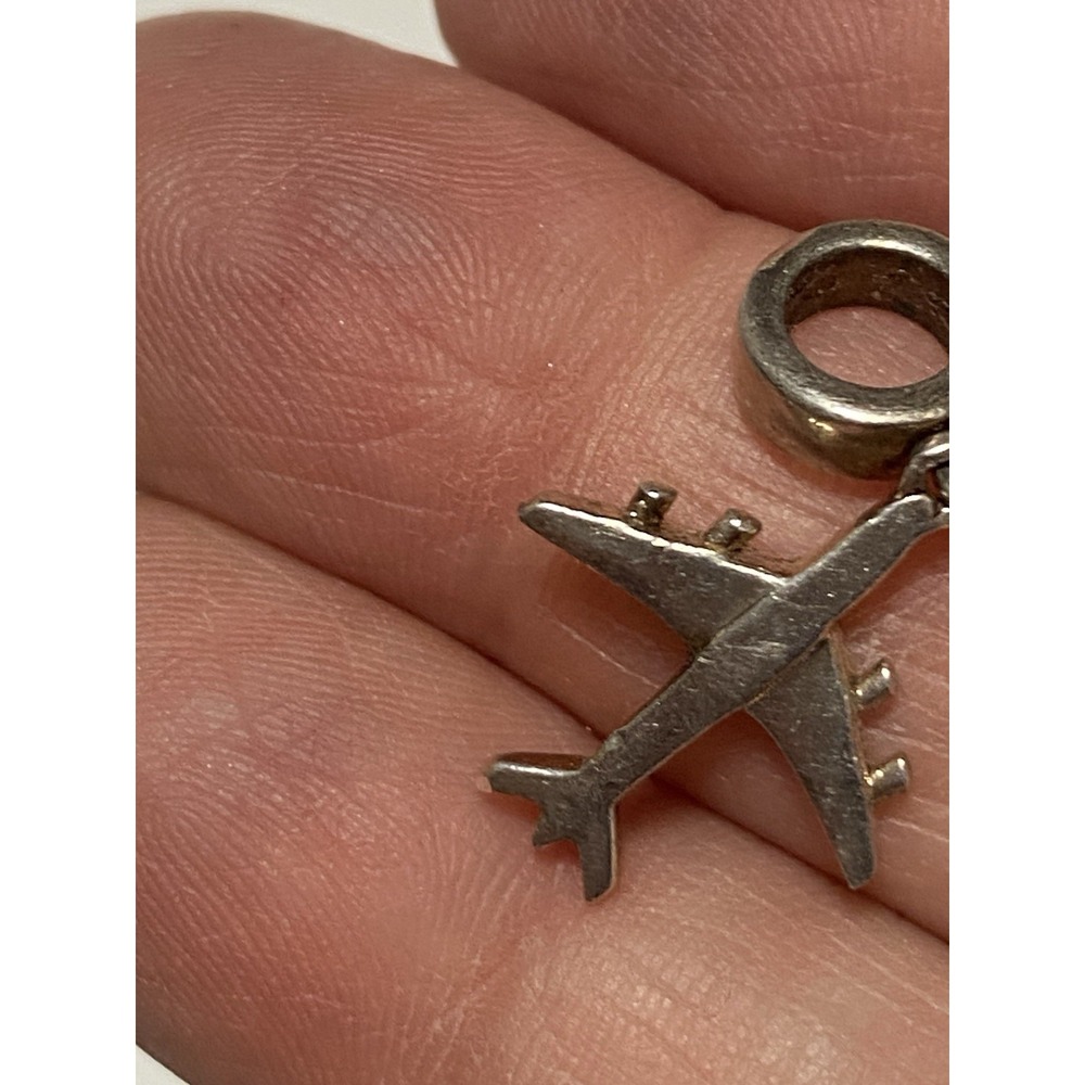 Sterling Silver 925 Plane Charm